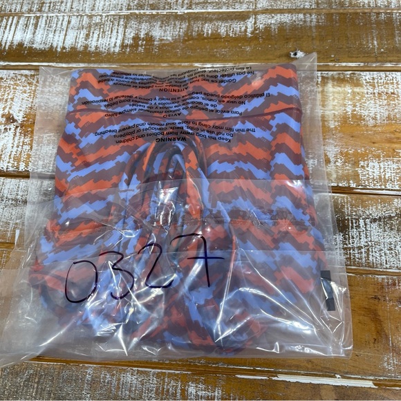 Janji Pace Sports Bra Orange Purple Blue Stripes Size L - Picture 8 of 8